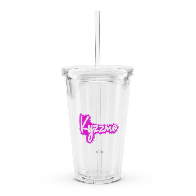Kyzzme Plastic Tumbler w/straw